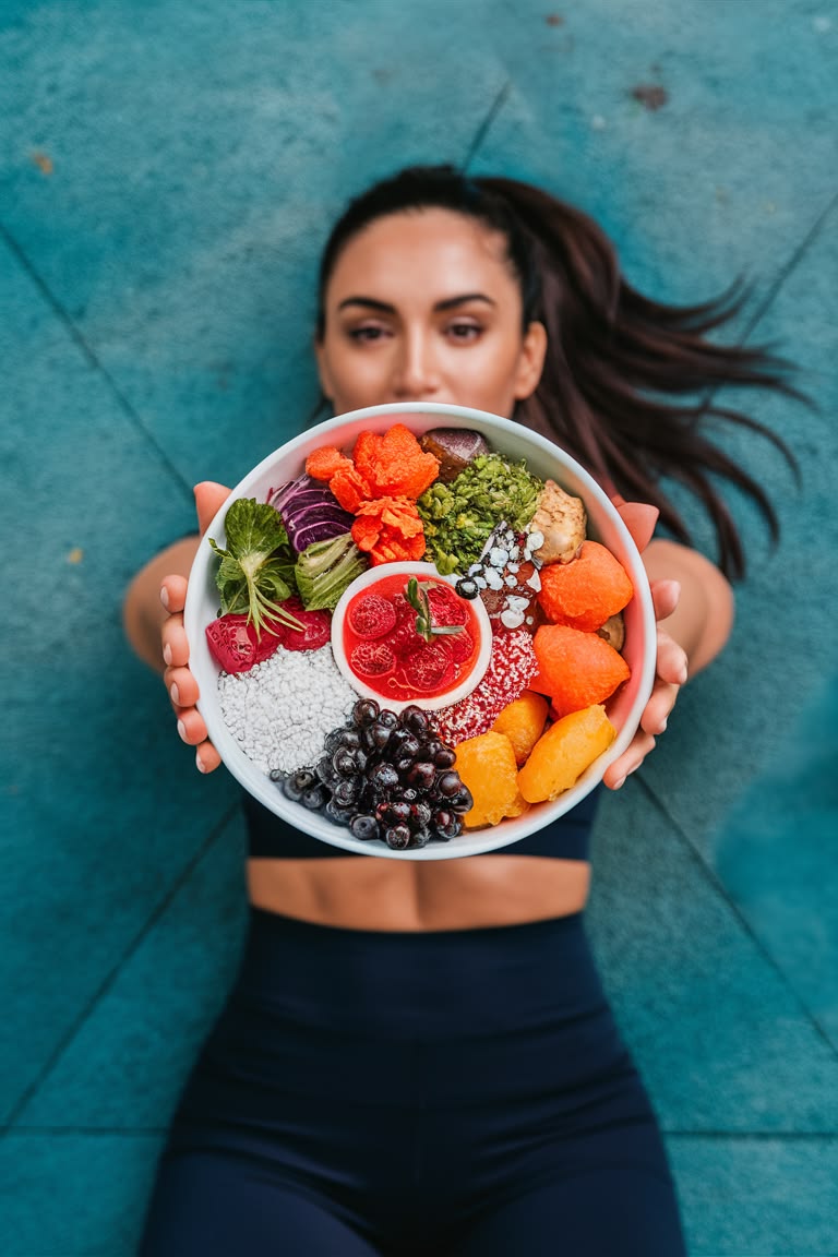 Coach holding a plant-based bowl