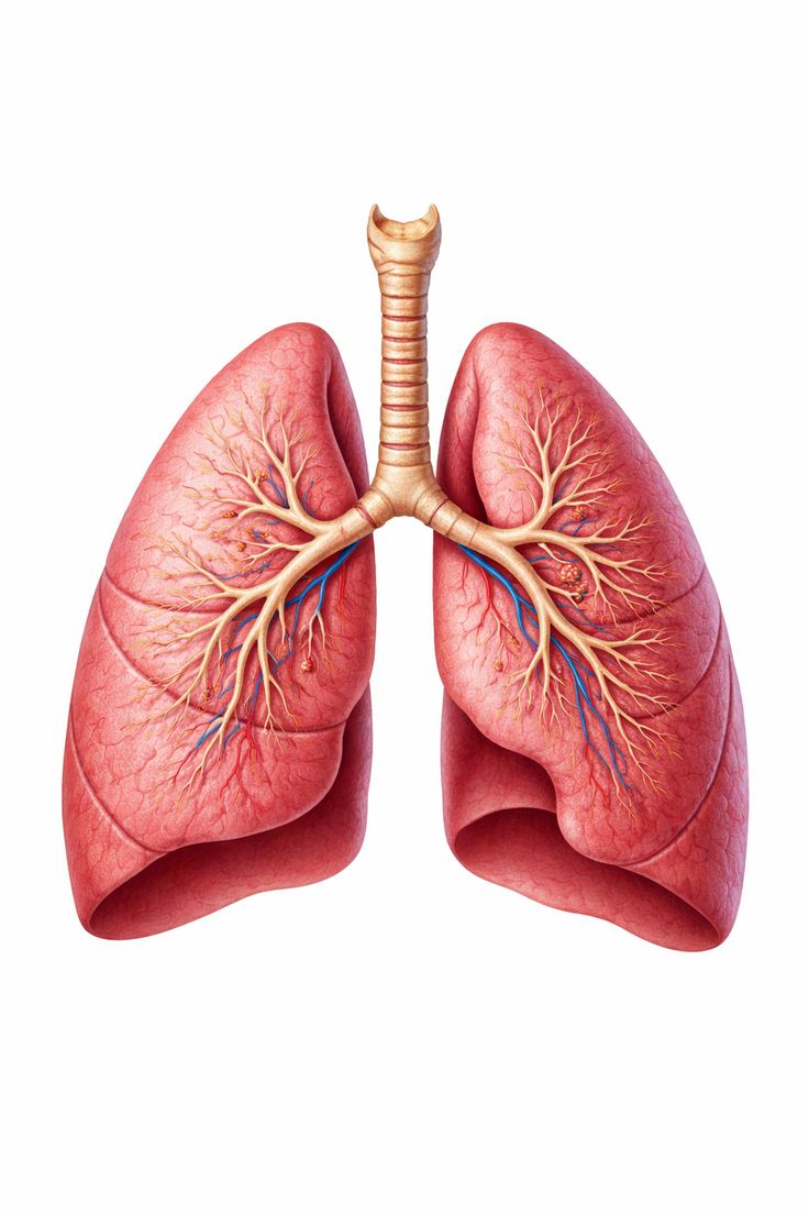 Illustration of a pair of human lungs